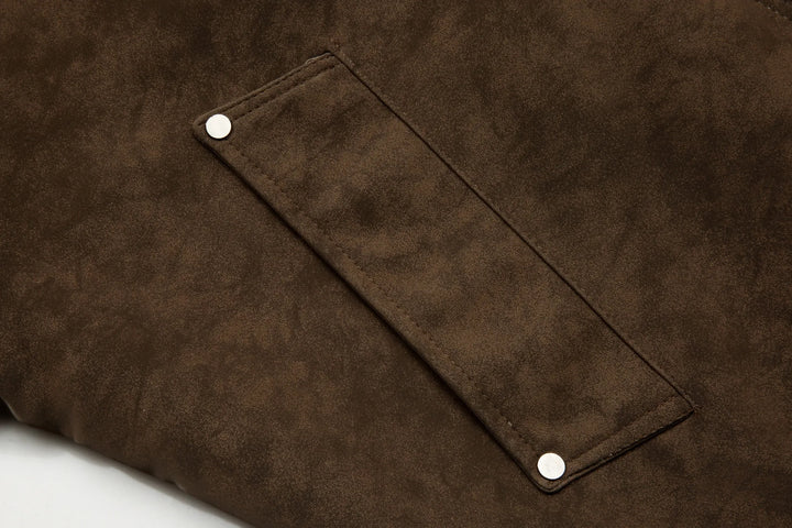 Oversized bomberjack met fleece hood