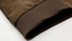 Oversized bomberjack met fleece hood