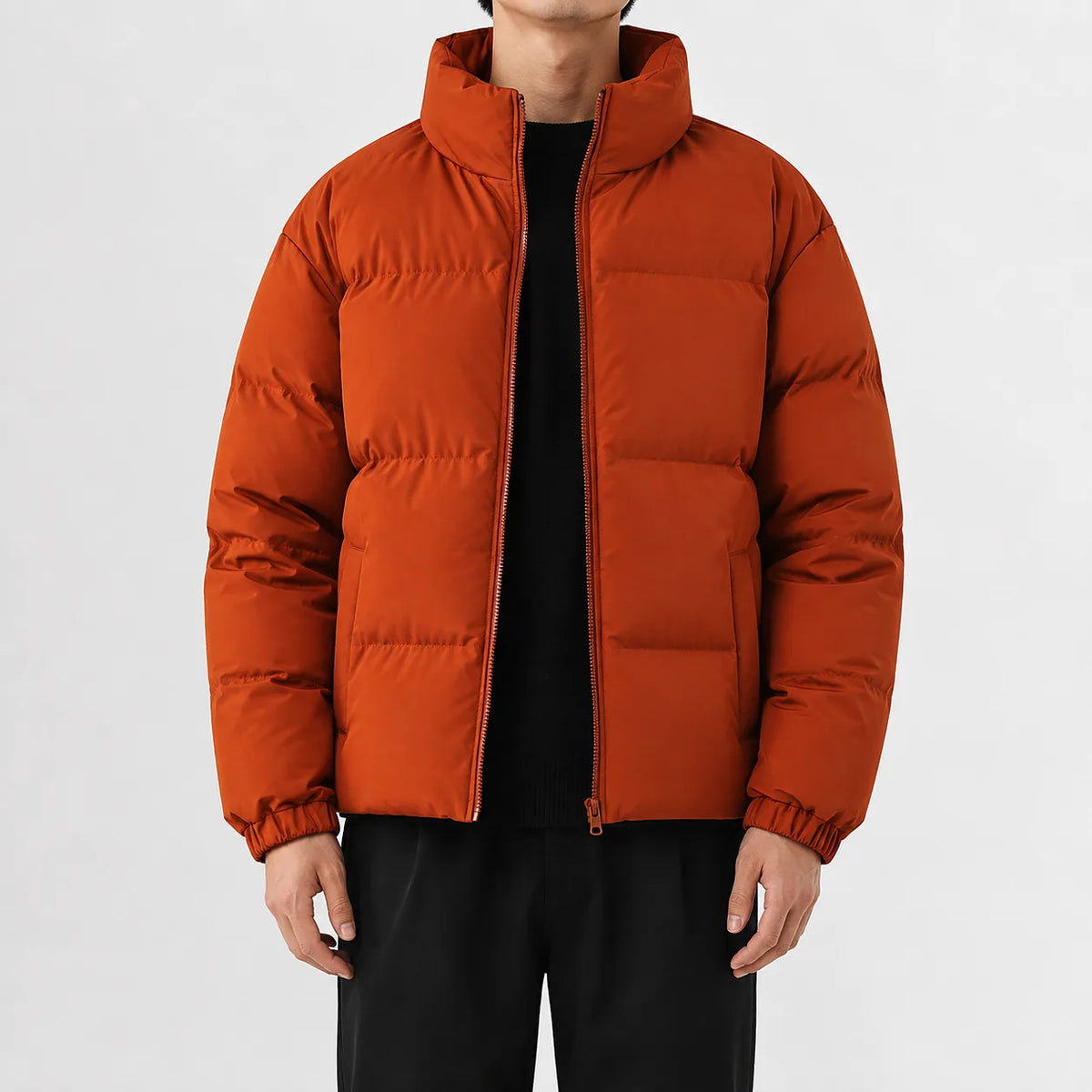 Puffer jacket met hoge kraag