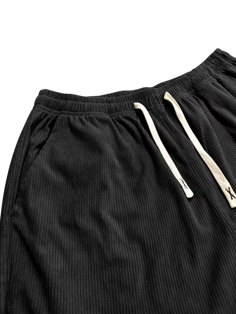 Corduroy broek met losse pasvorm en rechte pijpen