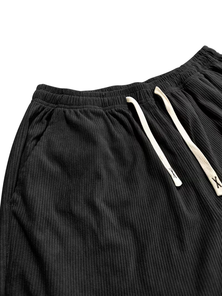 Corduroy broek met losse pasvorm en rechte pijpen