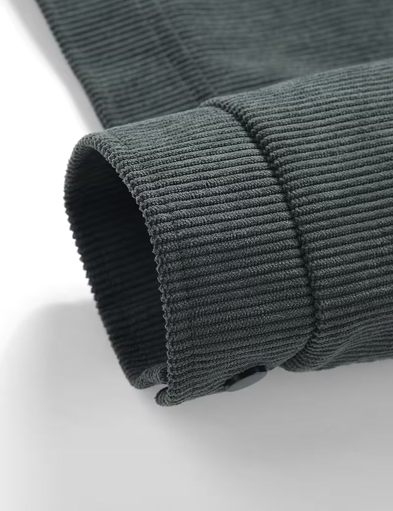 Corduroy jas met twee borstzakken en klassieke kraag