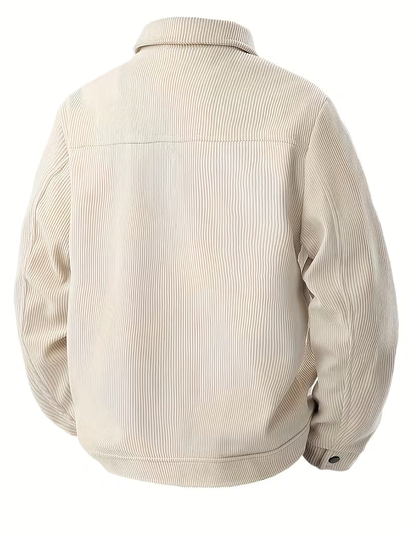 Corduroy jas met twee borstzakken en klassieke kraag