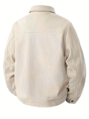 Corduroy jas met twee borstzakken en klassieke kraag