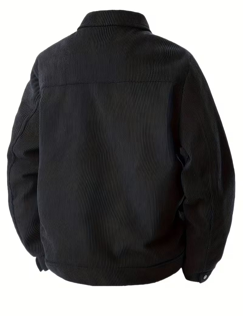 Corduroy jas met twee borstzakken en klassieke kraag