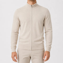 Cardigan met stand collar