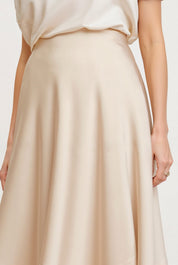 Stijlvolle Drapeermidirok met Hoge Taille - Louise