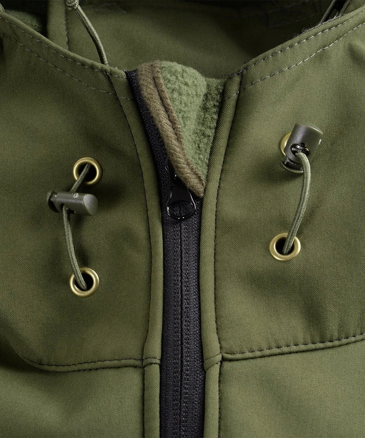 Parka met camouflage en verstelbare capuchon