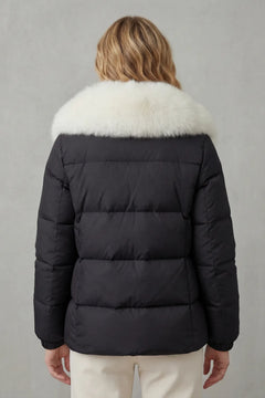 Puffer jacket met fluffy kraag