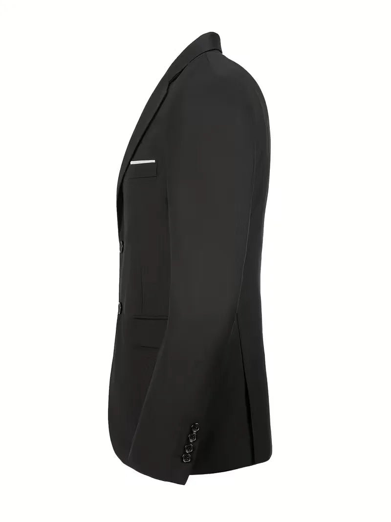 Driedelig heren pak met slim fit en glanzende afwerking