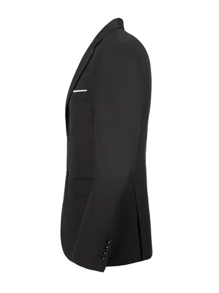 Driedelig heren pak met slim fit en glanzende afwerking