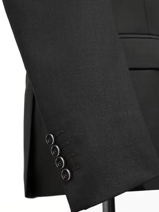 Driedelig heren pak met slim fit en glanzende afwerking