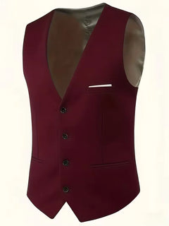 Driedelig heren pak met slim fit en glanzende afwerking