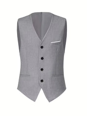 Driedelig heren pak met slim fit en glanzende afwerking