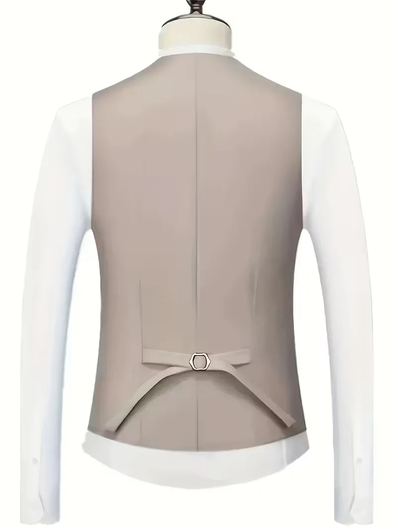 Driedelig heren pak met slim fit en glanzende afwerking