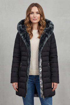 Winter parka met faux fur