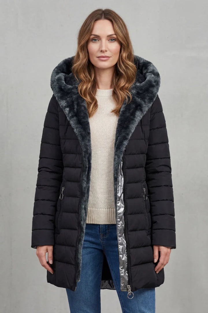 Winter parka met faux fur