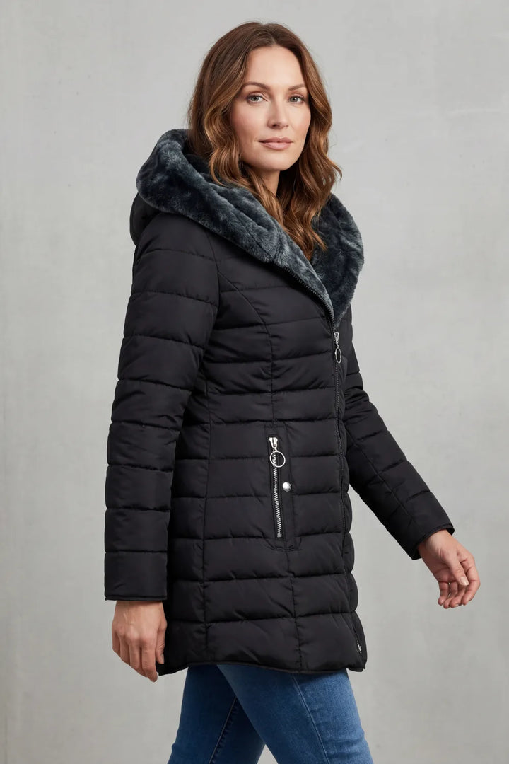 Winter parka met faux fur
