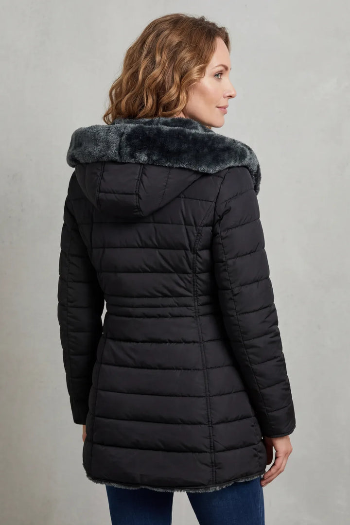 Winter parka met faux fur
