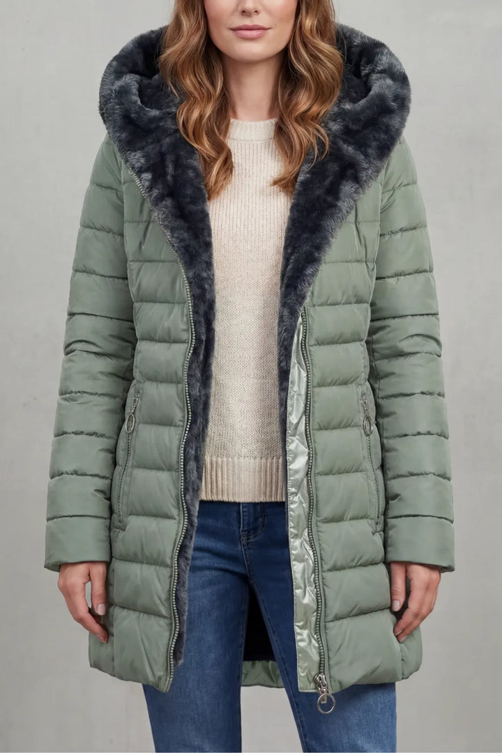 Winter parka met faux fur