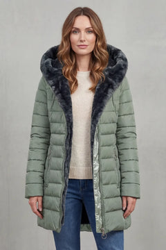 Winter parka met faux fur