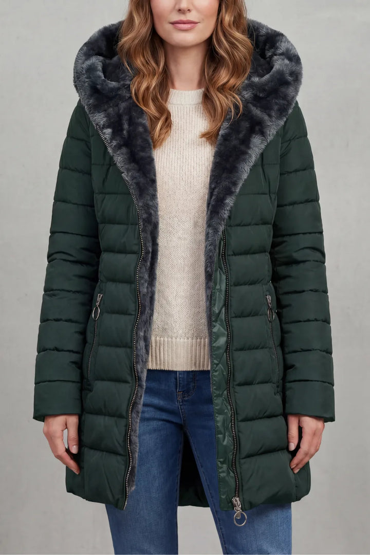 Winter parka met faux fur