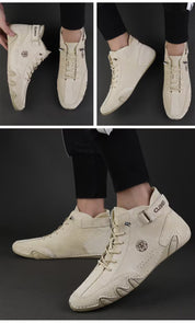 Enkellaarzen met elastische sluiting en ronde neus