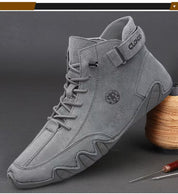 Enkellaarzen met elastische sluiting en ronde neus