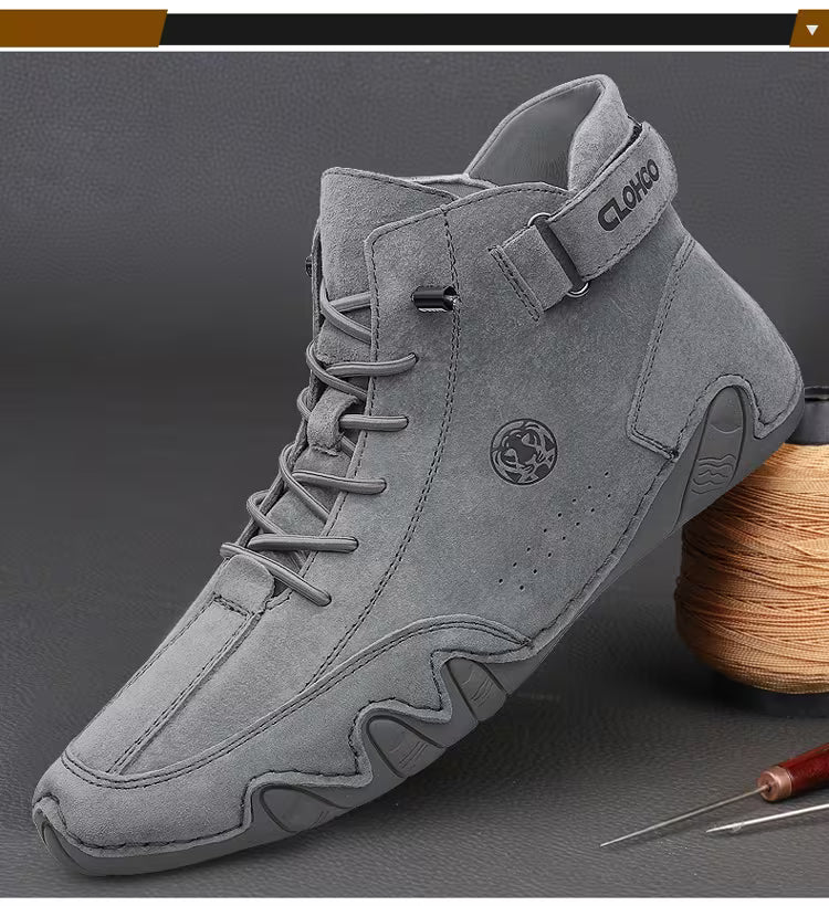 Enkellaarzen met elastische sluiting en ronde neus