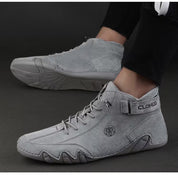 Enkellaarzen met elastische sluiting en ronde neus