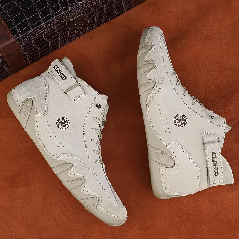 Enkellaarzen met elastische sluiting en ronde neus