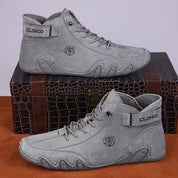 Enkellaarzen met elastische sluiting en ronde neus