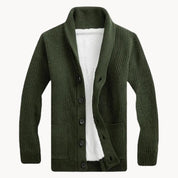 Fleece cardigan met schouderkraag en voorzakken