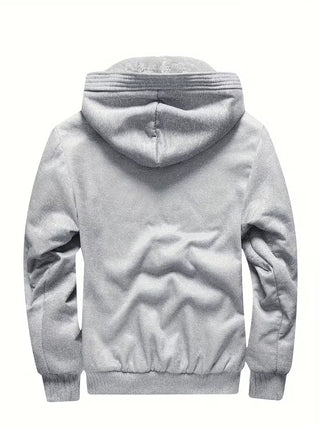 Fleece jas met capuchon en ritssluiting