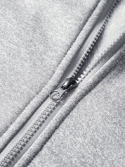 Fleece jas met capuchon en ritssluiting