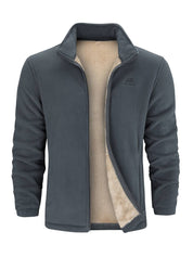Fleece vest met opstaande kraag