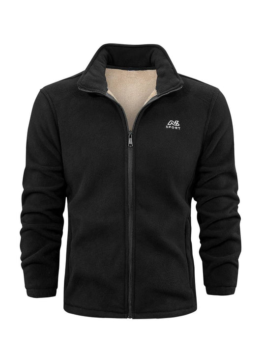 Fleece vest met opstaande kraag
