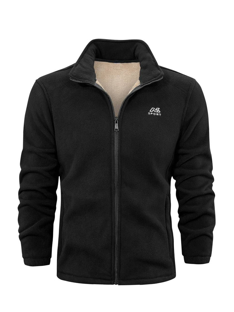 Fleece vest met opstaande kraag