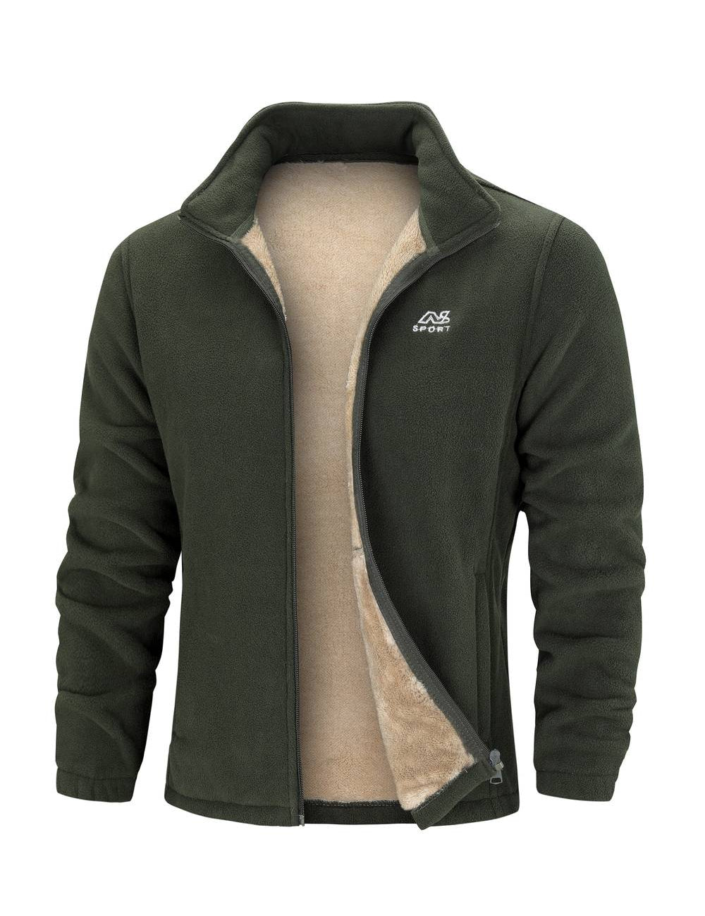 Fleece vest met opstaande kraag
