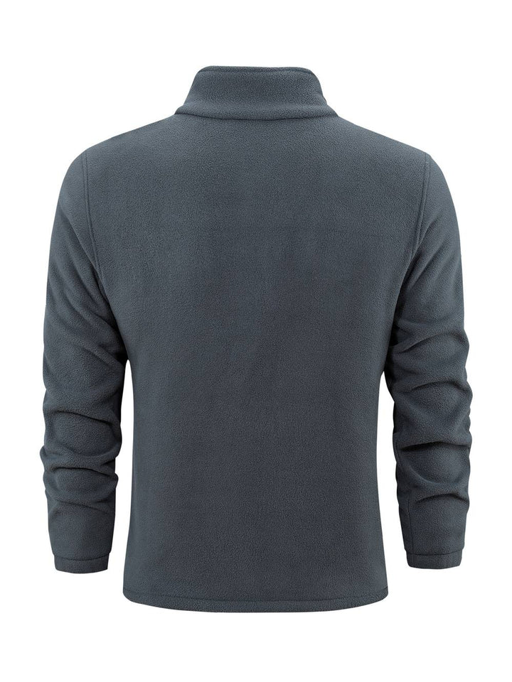 Fleece vest met opstaande kraag