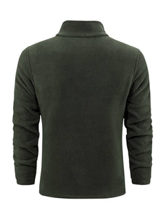 Fleece vest met opstaande kraag