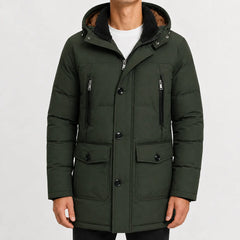 Parka met capuchon en lange mouwen