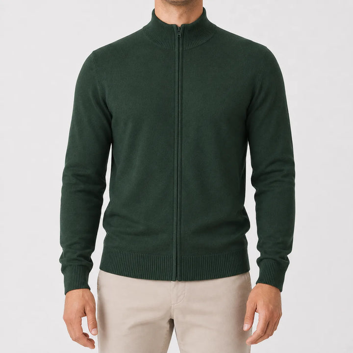Cardigan met stand collar