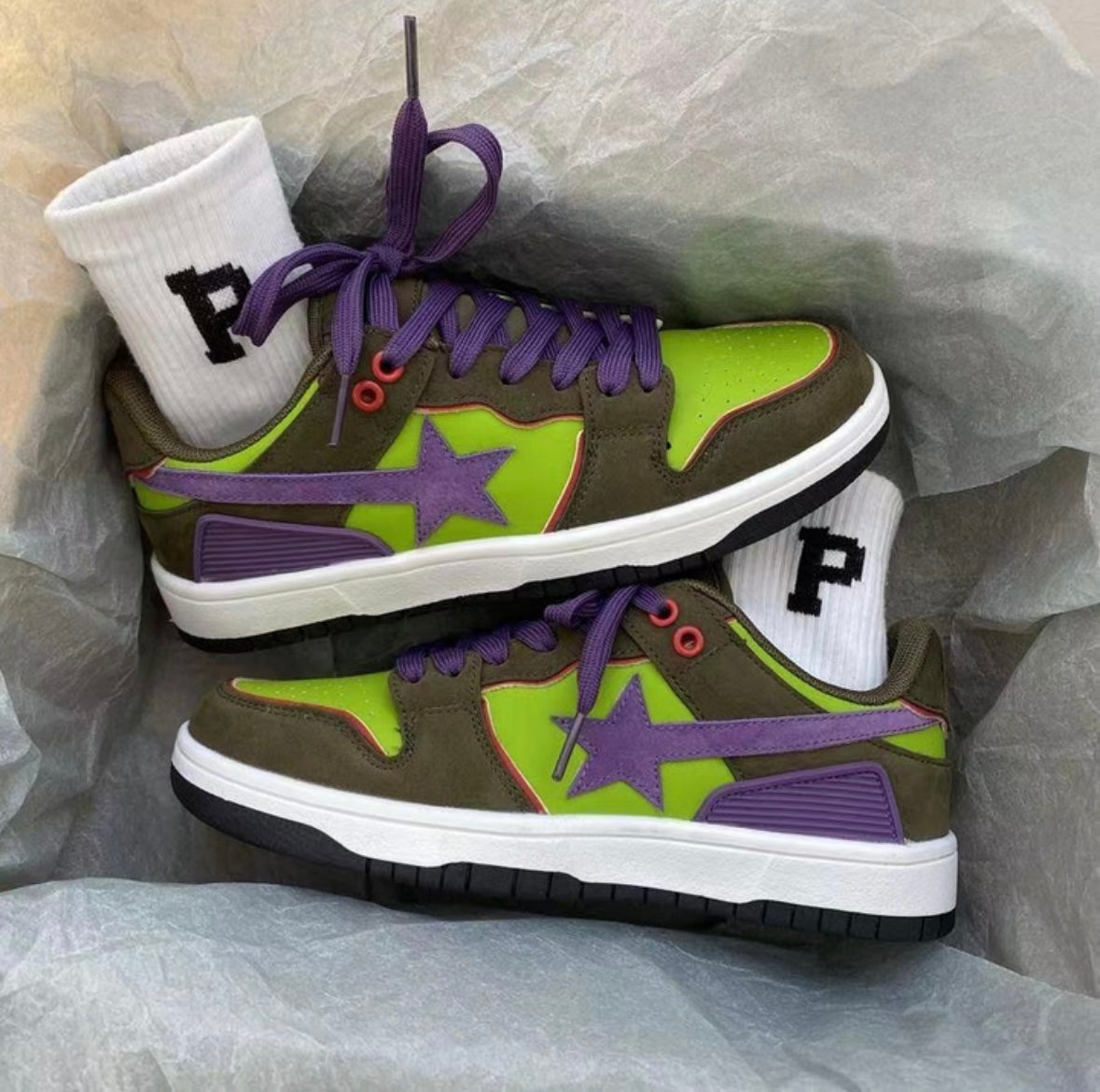 Bope | Stylowe sneakersy z gwiazdami