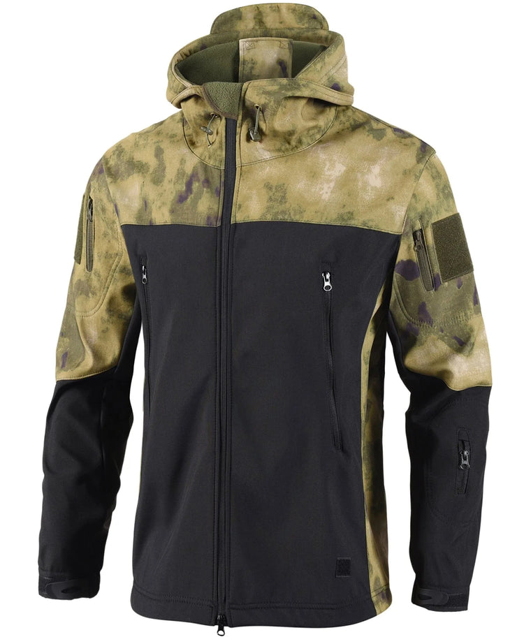 Parka met camouflage en verstelbare capuchon