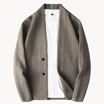 Gebreid vest met open voorkant en lange mouwen