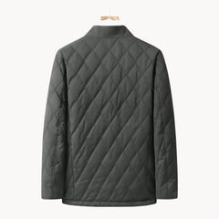Gequilt jas met klassieke kraag en knoopsluiting