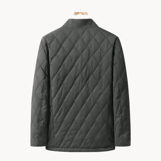 Gequilt jas met klassieke kraag en knoopsluiting