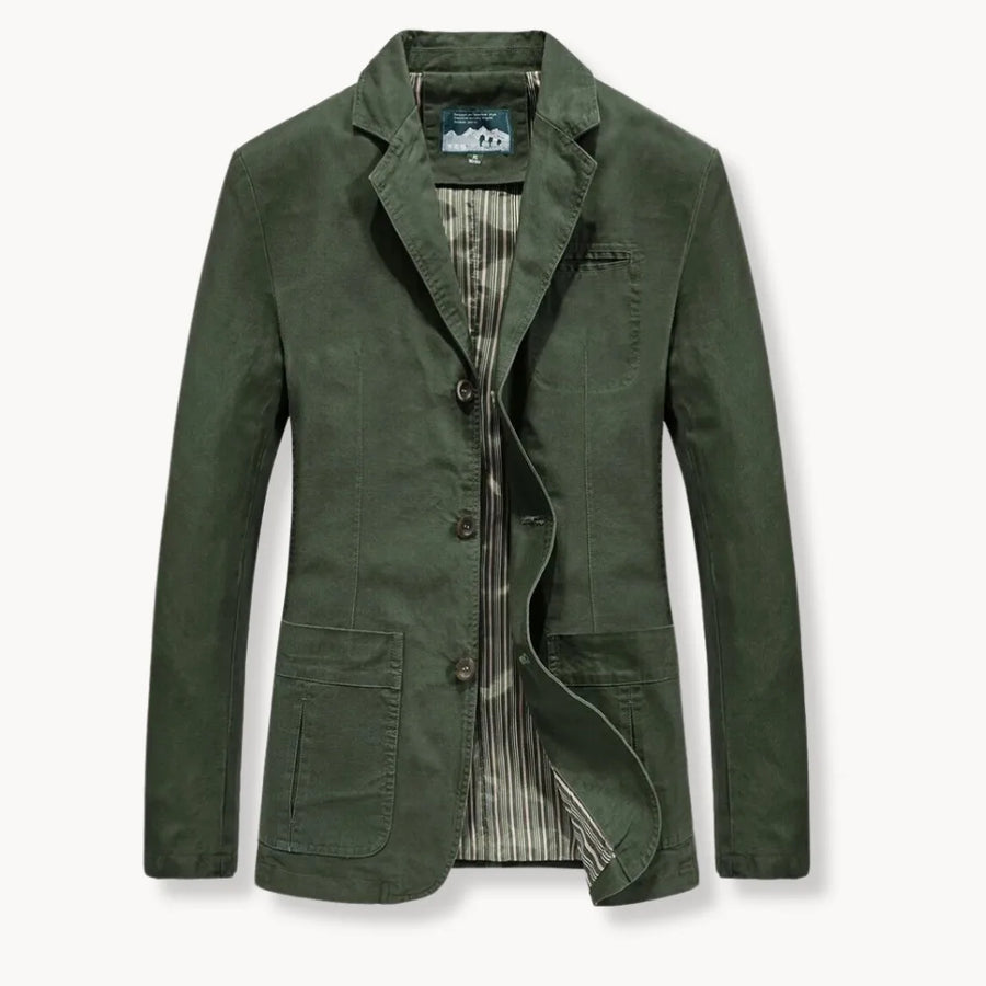 Getailleerde blazer met reverskraag en voorzakken