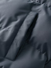 Gewatteerde jas met capuchon en fleece voering